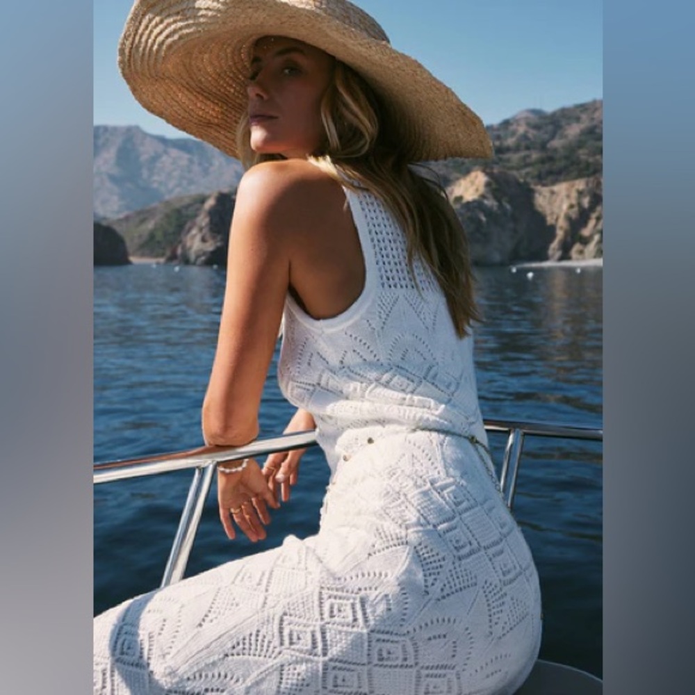 Z Supply Mallorca Crochet Midi Dress - Size M